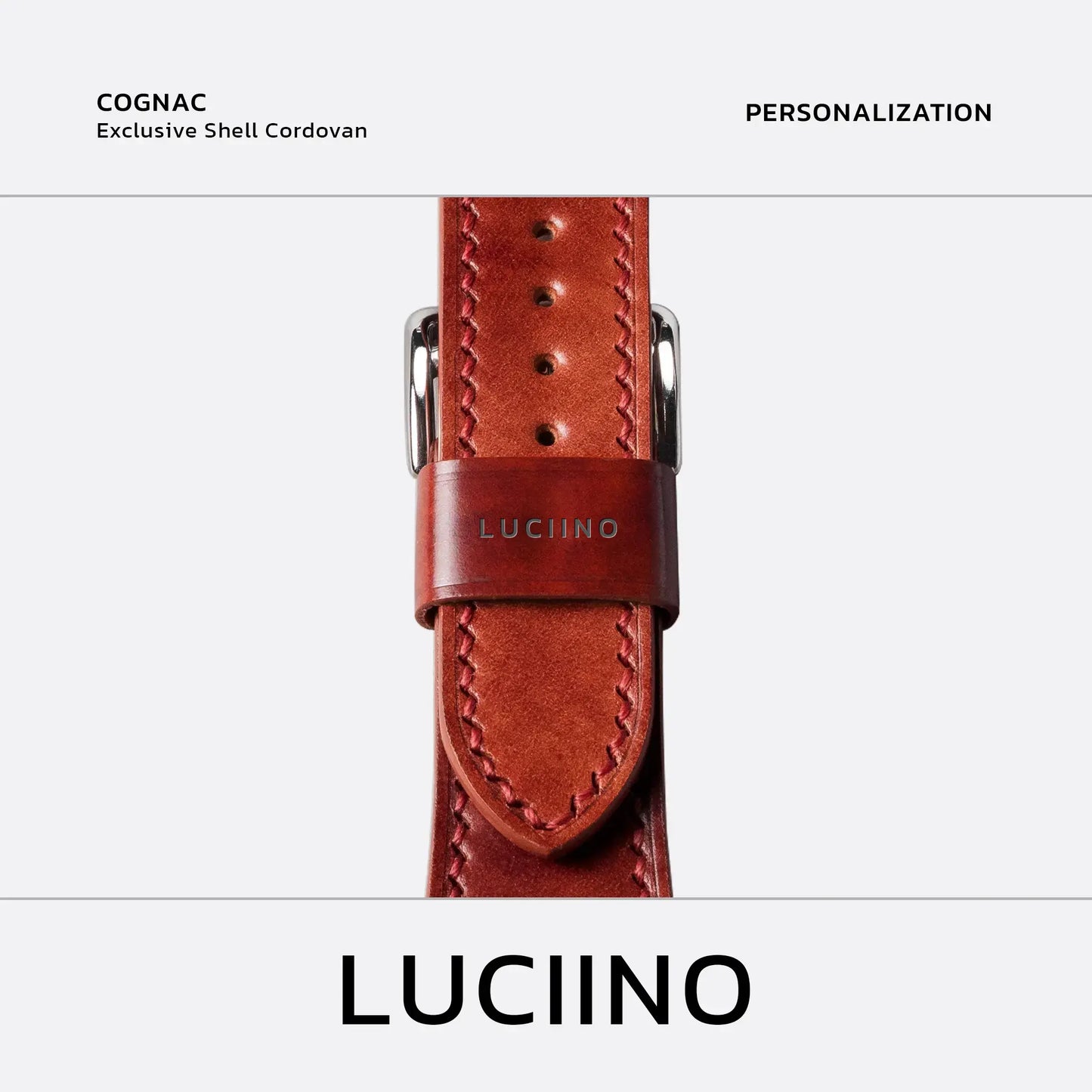 Apple Watch Band | LUCIINO Exclusive Shell Cordovan - Cognac 45/46/49mm