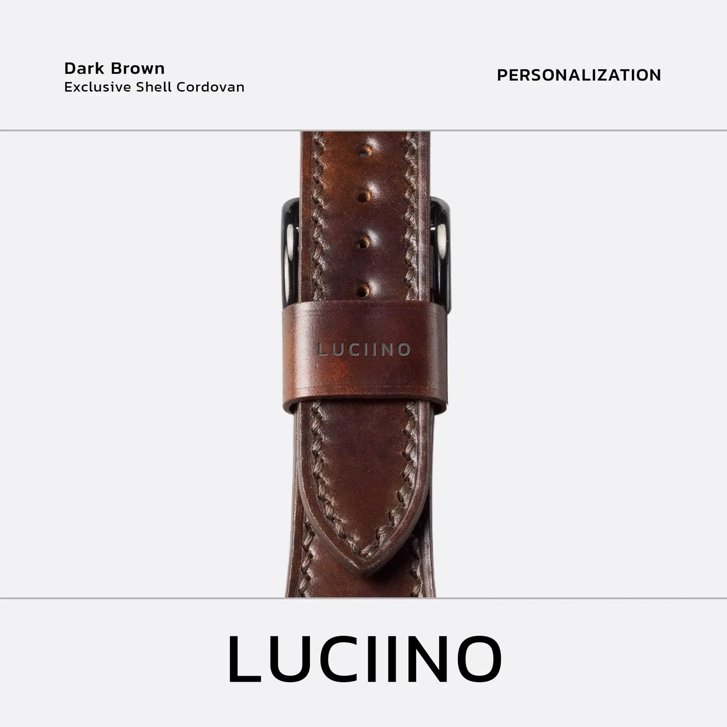 Apple Watch Band | LUCIINO Exclusive Shell Cordovan - Dark Brown 41/42mm