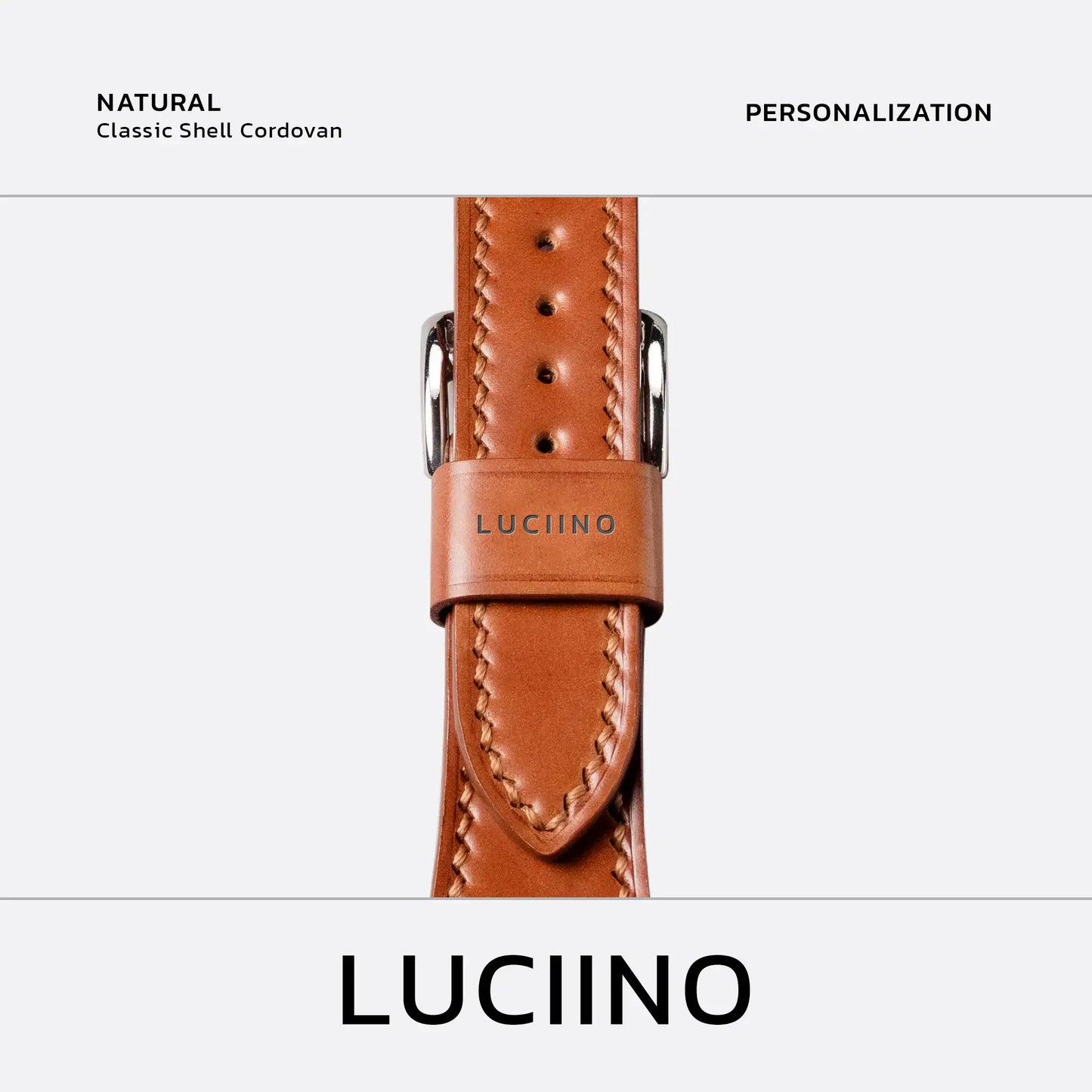 Apple Watch Band | LUCIINO Classic Shell Cordovan - Natural 41/42mm